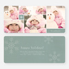 Unique Snowflakes Six Photo Holiday Cards - Blue