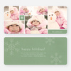 Unique Snowflakes Six Photo Holiday Cards - Green