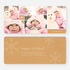 Unique Snowflakes Six Photo Holiday Cards - Orange