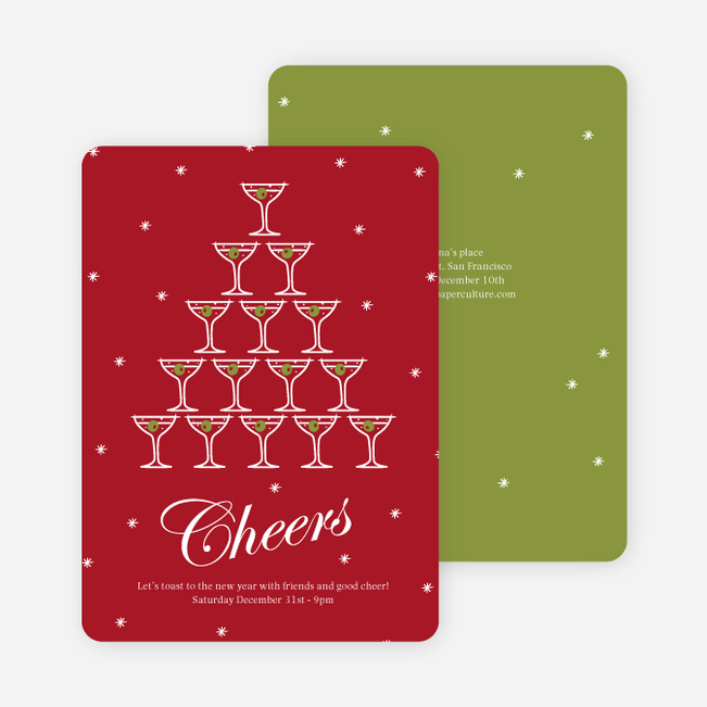 Cheers to the New Year New Year’s Party Invitations - Cherry
