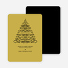 Christmas Tree Flourish Holiday Cards - Black