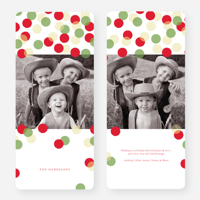 Dots Galore Holiday Cards - Red