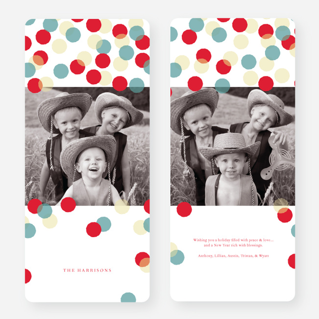 Dots Galore Holiday Cards - Blue