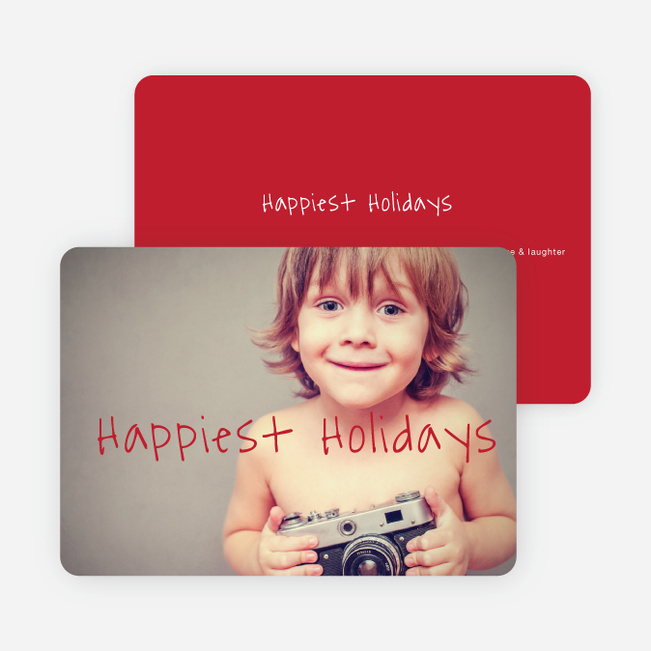 Happiest Holidays Cards - Red