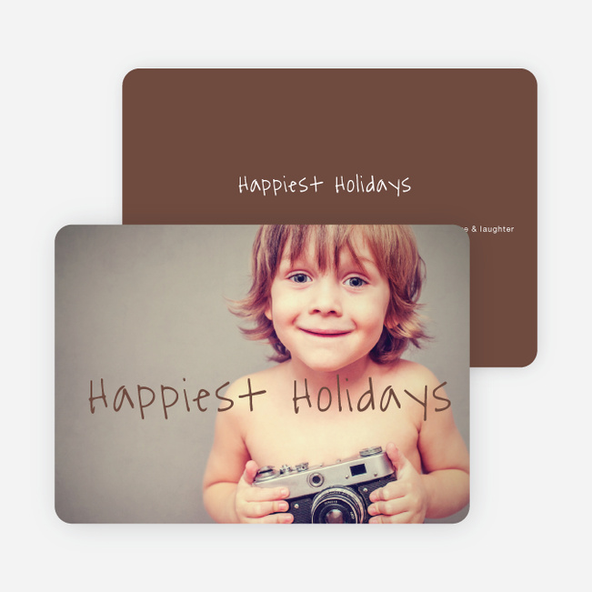 Happiest Holidays Cards - Brown