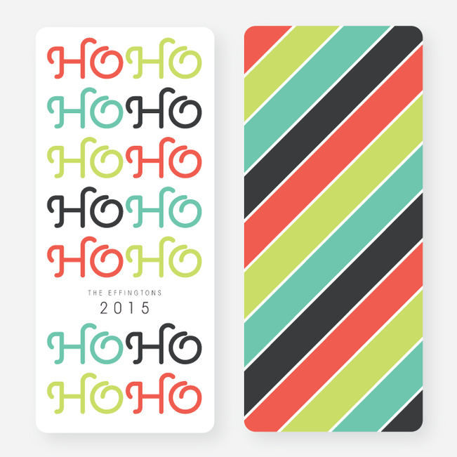 Ho Ho Ho Non-Photo Holiday Cards - Multi