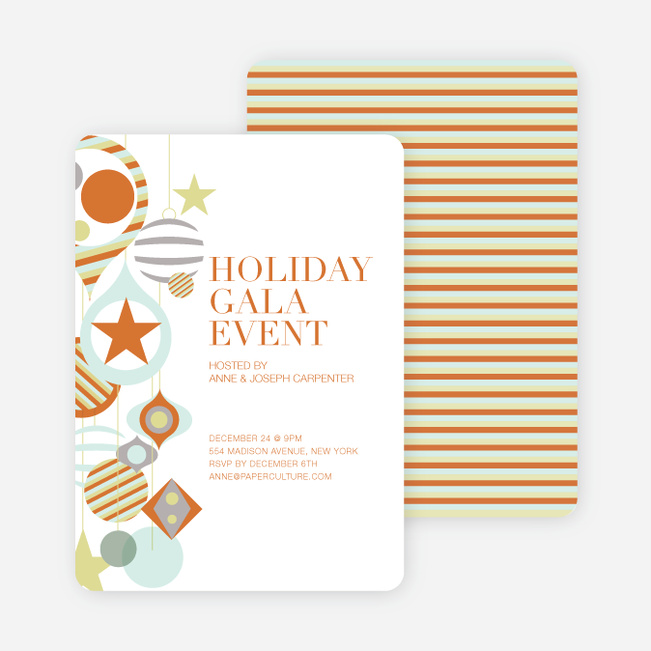 Holiday Gala Holiday Party Invitations - Pumpkin