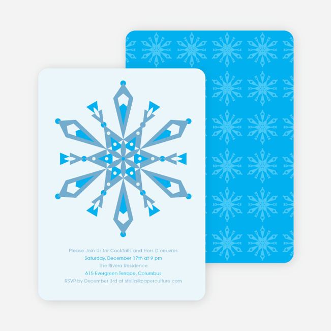 Kaleidoscope Holiday Invitations - Powder Blue