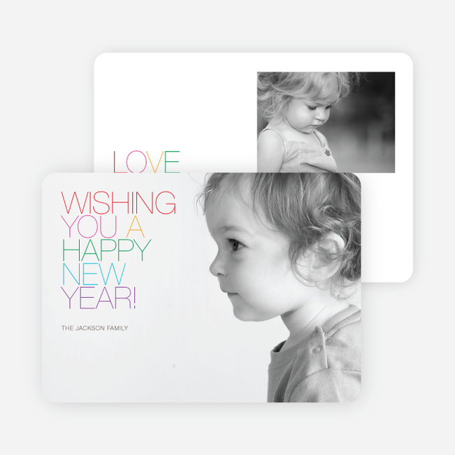 Merry Xmas + Happy New Year Photo Cards - Multi