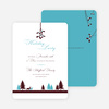 Mistletoe Party Invitations - Turquoise