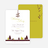 Mistletoe Party Invitations - Mustard