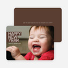 Modern Happy New Years Photo Cards - Espresso