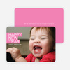 Modern Happy New Years Photo Cards - Hot Pink