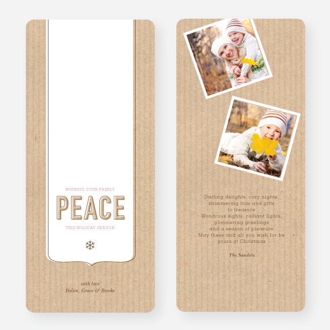 Peace Flourish Holiday Cards - Red