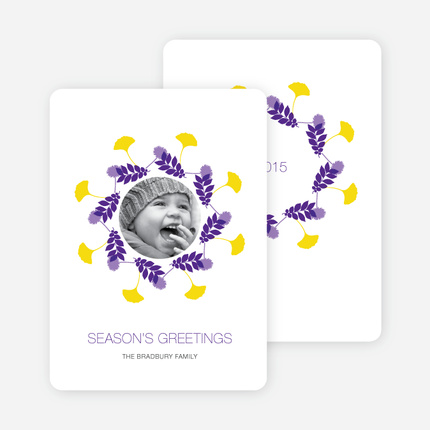Wreath Seasons Greetings - Violet