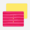 Striped Icons Holiday Invitations - Shocking Pink
