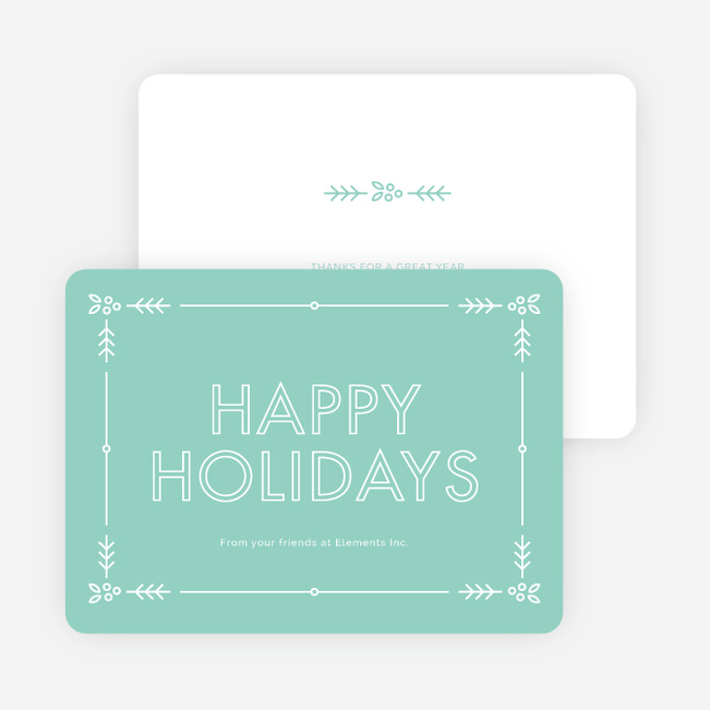 holly border corporate holiday cards paper culture holiday card border