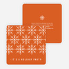 Snowflake Holiday Party Invitations - Orange