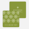 Snowflake Holiday Party Invitations - Green