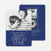 Foil Christmas Cards Filled with Light & Love - Blue