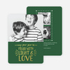 Foil Christmas Cards Filled with Light & Love - Green