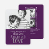Foil Christmas Cards Filled with Light & Love - Purple