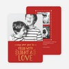 Foil Christmas Cards Filled with Light & Love - Red