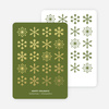 Foil Corporate Snowflakes Holiday Cards - Green