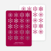 Foil Corporate Snowflakes Holiday Cards - Pink