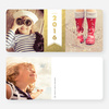 New Year Chevron Foil Cards - Yellow