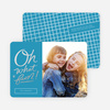 Oh What Fun Foil Holiday Cards - Blue