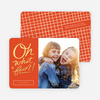 Oh What Fun Foil Holiday Cards - Orange
