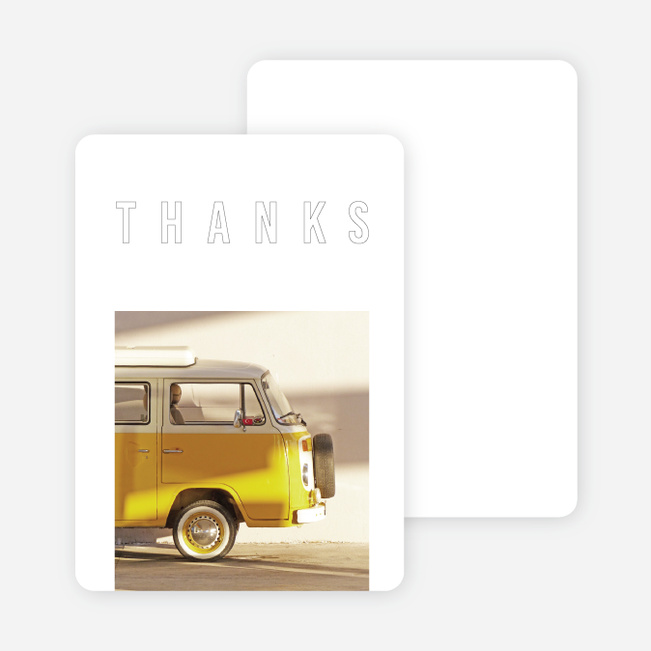 A Better Path Outline Photo Thank Yo Cards - Black