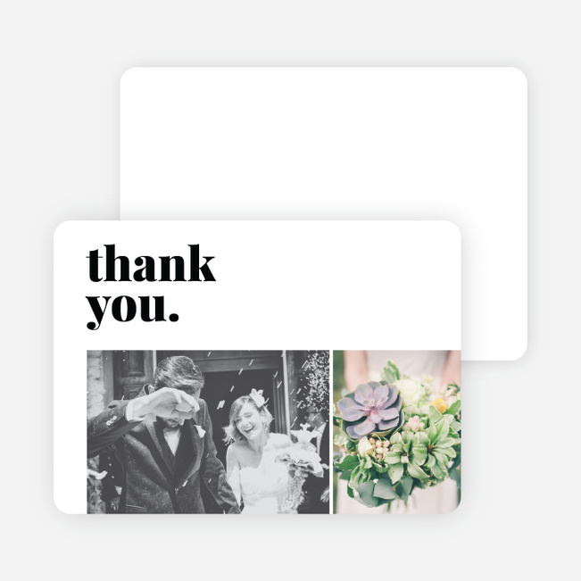Bold in Word & Image Stationery and Thank You Cards - Black