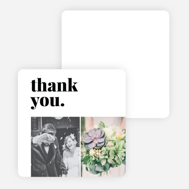 Bold in Word & Image Stationery and Thank You Cards - Black