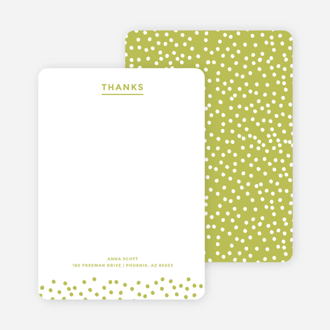 Confetti Notecards - Green