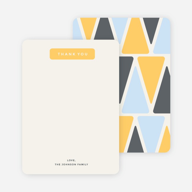 Pyramid Patterns Personal Stationery - Yellow