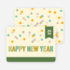 Balloon & Party Ball New Year’s Cards - Fern