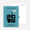 Chic New Year’s Eve Party Bird Invitations - Cadet Blue