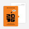 Chic New Year’s Eve Party Bird Invitations - Tangerine Orange