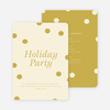 Confetti Holiday Party Invitations - Beige