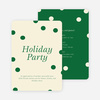 Confetti Holiday Party Invitations - Green