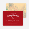 Retro Merry Christmas Cards - Red
