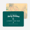 Retro Merry Christmas Cards - Green