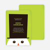Snowman Hat Holiday Invitations - Apple Green
