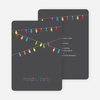 String of Christmas Lights Holiday Party Invitations - Charcoal Grey