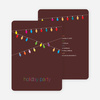String of Christmas Lights Holiday Party Invitations - Plum