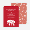 White Elephant Party Invitations - Strawberry Red