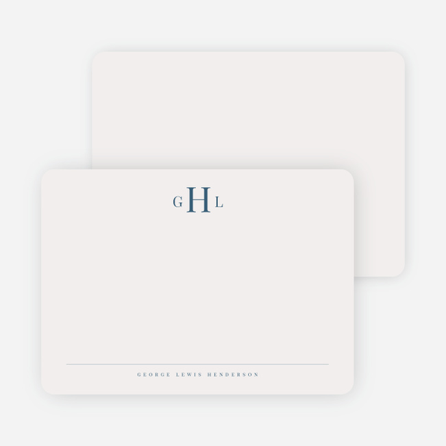 Classic Monogram Stationery - Blue