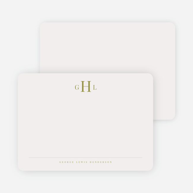 Classic Monogram Stationery - Green